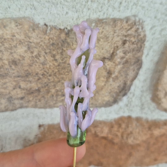 Pembe Lavanta Yaka İğnesi - Görsel 2