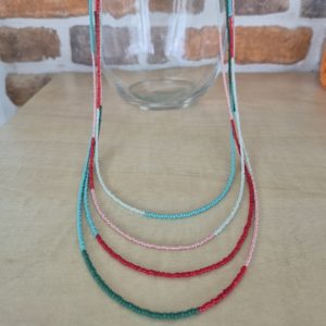 Kırmızı Yeşil Boncuk Kolye